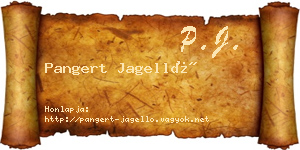 Pangert Jagelló névjegykártya